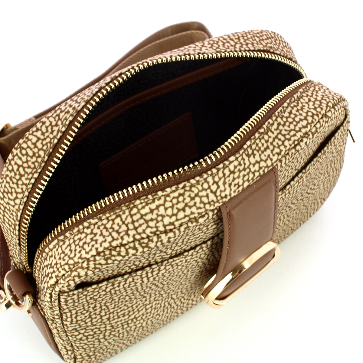 Borbonese Camera Case Eclipse Small Beige Marrone - 4