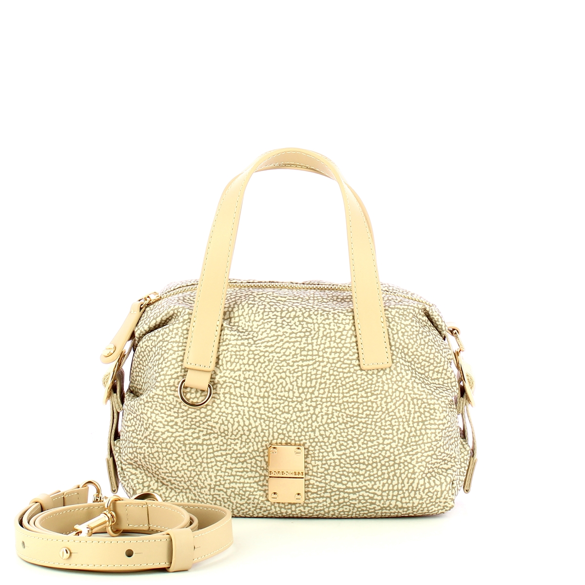 Borbonese Bauletto Mini OP Naturale Sabbia - 4 Borbonese Bauletto Mini OP Naturale Sabbia - 4