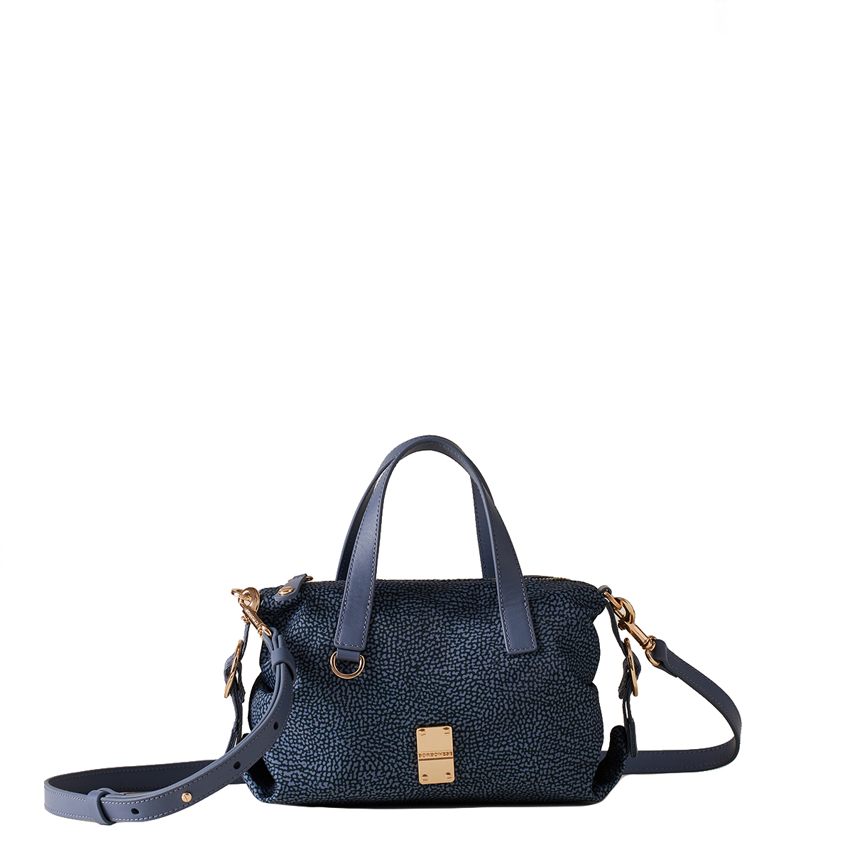 Borbonese Bauletto Mini Denim - 1 Borbonese Bauletto Mini Denim - 1