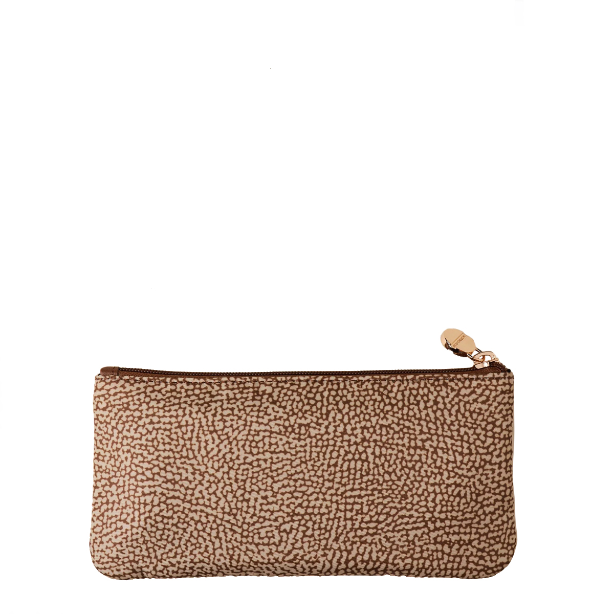 Borbonese Beige Marrone Flat Pouch - 2 Borbonese Beige Marrone Flat Pouch - 2