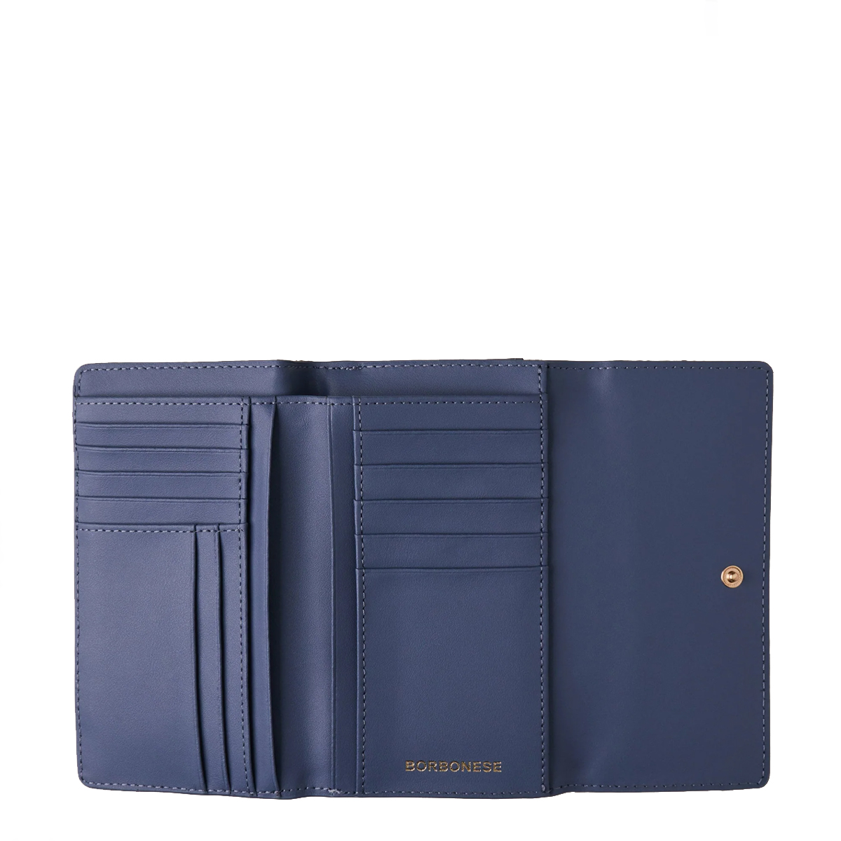 Borbonese Denim Medium Wallet with RFID made of Recycled Nylon - 2 Borbonese Denim Medium Wallet with RFID made of Recycled Nylon - 2