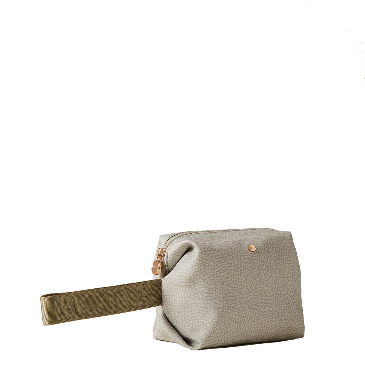 Borbonese Kaki Beauty Case made of Recycled Nylon - 2 Borbonese Kaki Beauty Case made of Recycled Nylon - 2