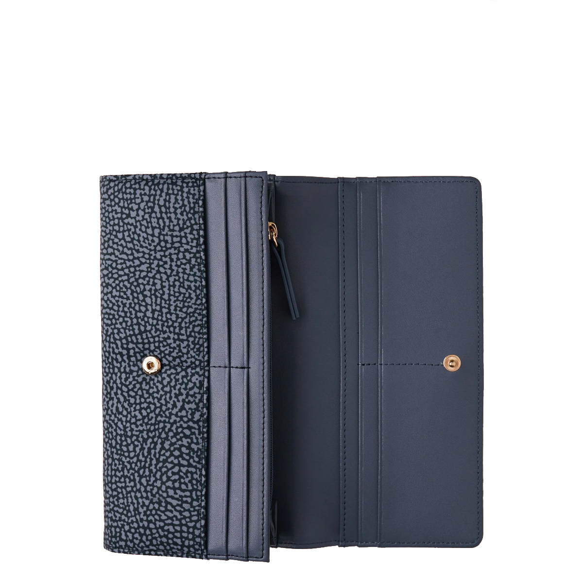 Borbonese Denim Large Wallet with RFID made of Recycled Nylon - 2 Borbonese Denim Large Wallet with RFID made of Recycled Nylon - 2