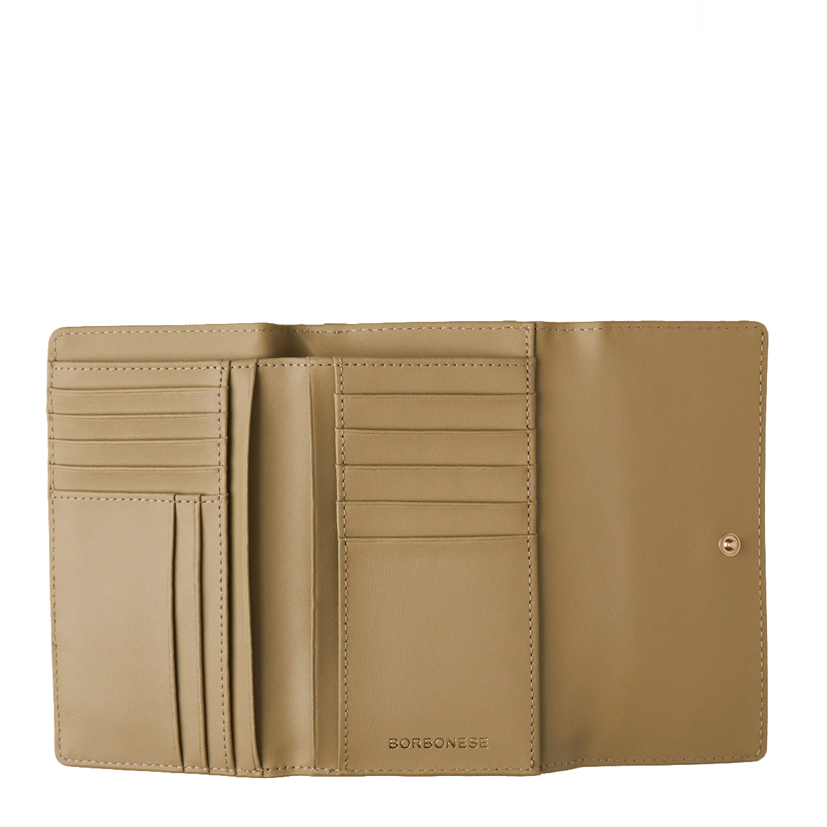 Borbonese Kaki Medium Wallet with RFID made of Recycled Nylon - 2 Borbonese Kaki Medium Wallet with RFID made of Recycled Nylon - 2
