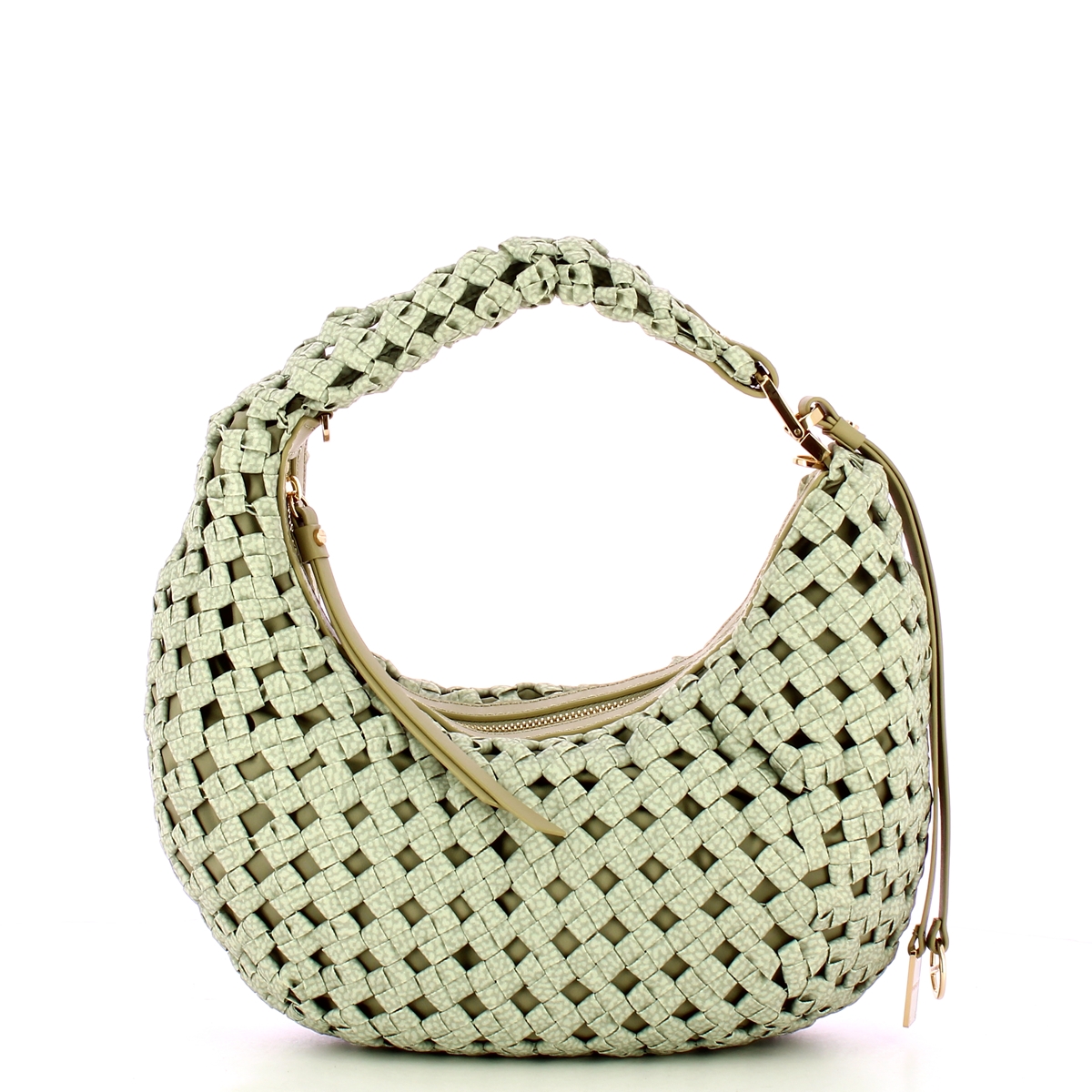 Borbonese Hobo La Nido Mini Kaki - 1 Borbonese Hobo La Nido Mini Kaki - 1