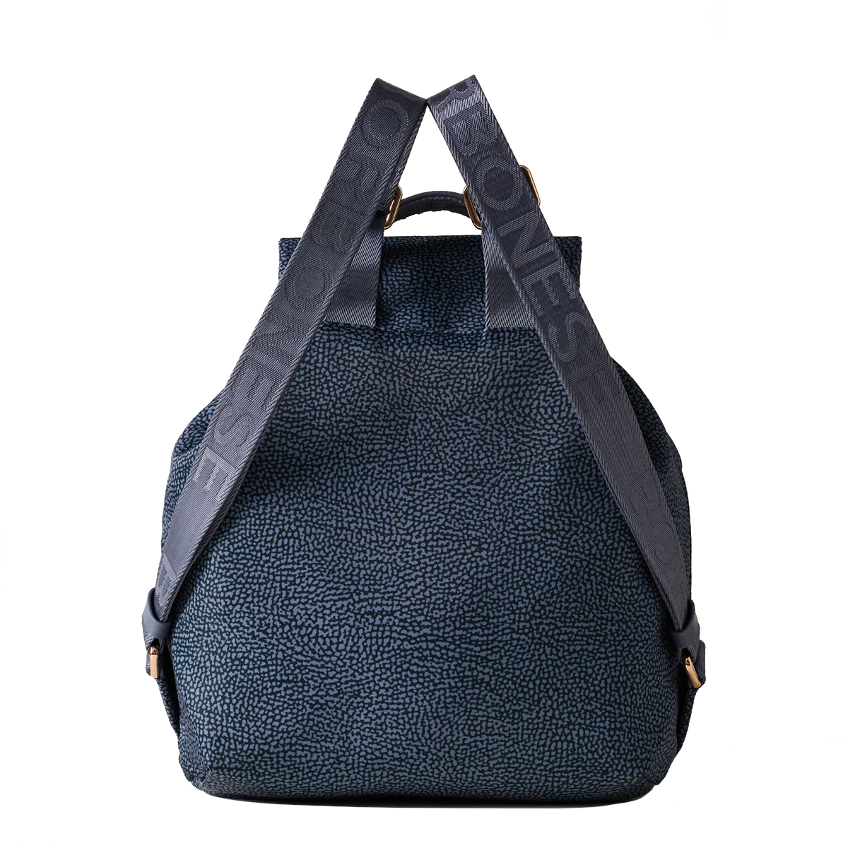 Borbonese Medium Denim Recycled Nylon Backpack - 4 Borbonese Medium Denim Recycled Nylon Backpack - 4