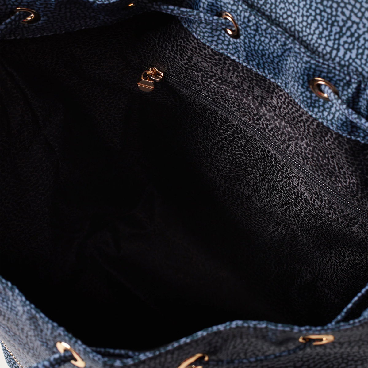 Borbonese Medium Denim Recycled Nylon Backpack - 5 Borbonese Medium Denim Recycled Nylon Backpack - 5