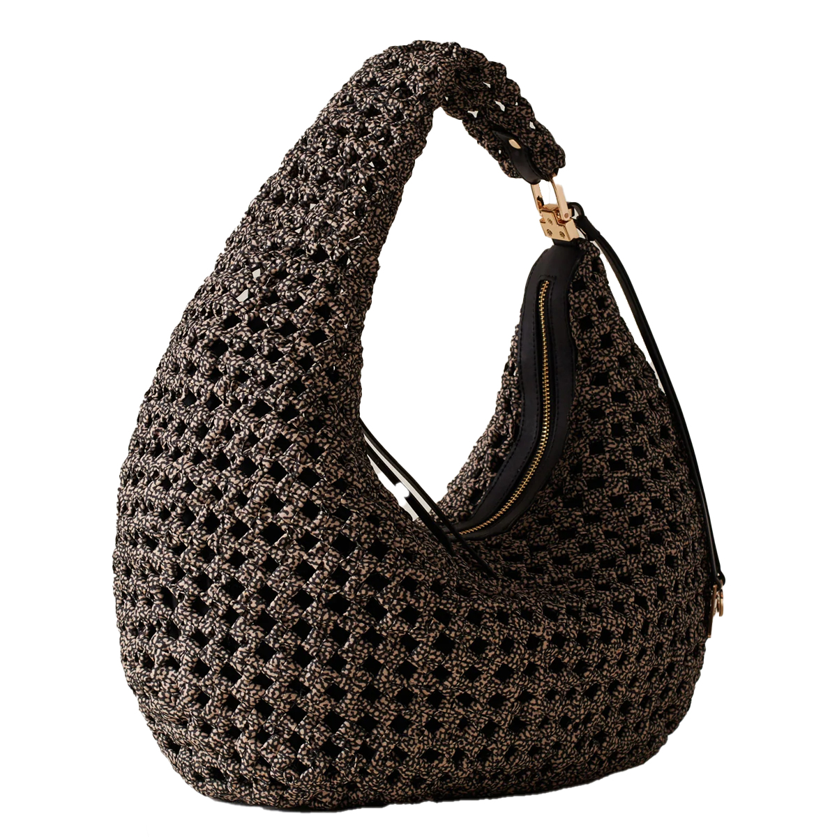 Borbonese Hobo La Nido Medium OP Naturale Nero - 3 Borbonese Hobo La Nido Medium OP Naturale Nero - 3
