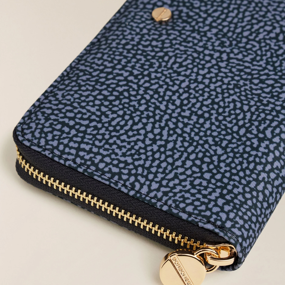 Borbonese Denim Zip Around Large Wallet with RFID made of Recycled Nylon - 4 Borbonese Denim Zip Around Large Wallet with RFID made of Recycled Nylon - 4