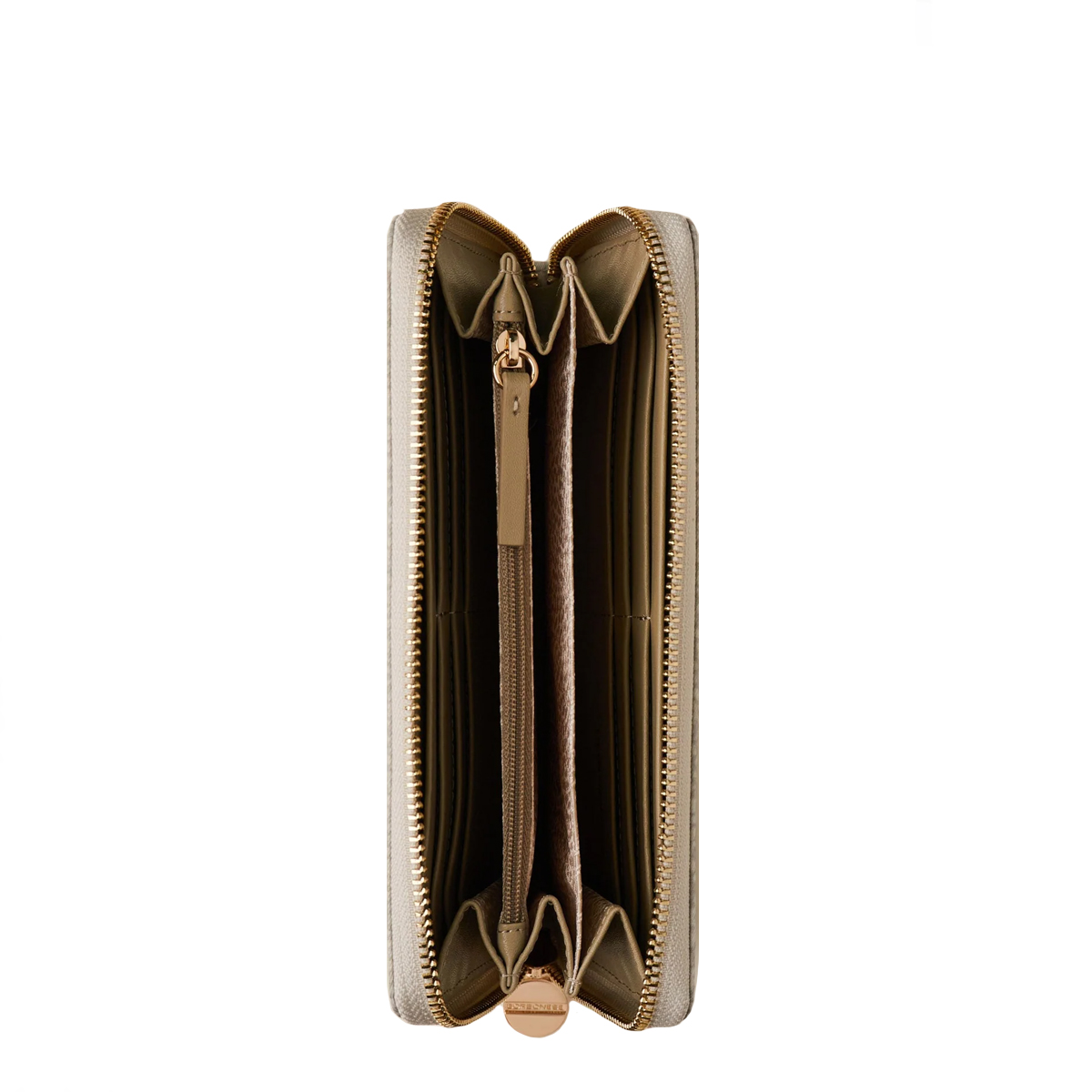 Borbonese Kaki Zip Around Large Wallet with RFID made of Recycled Nylon - 2 Borbonese Kaki Zip Around Large Wallet with RFID made of Recycled Nylon - 2