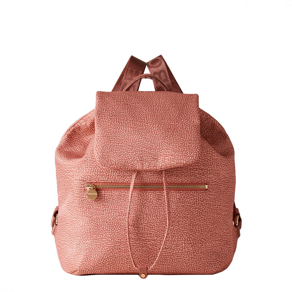 Borbonese Medium Lipstick Recycled Nylon Backpack - 1 Borbonese Medium Lipstick Recycled Nylon Backpack - 1