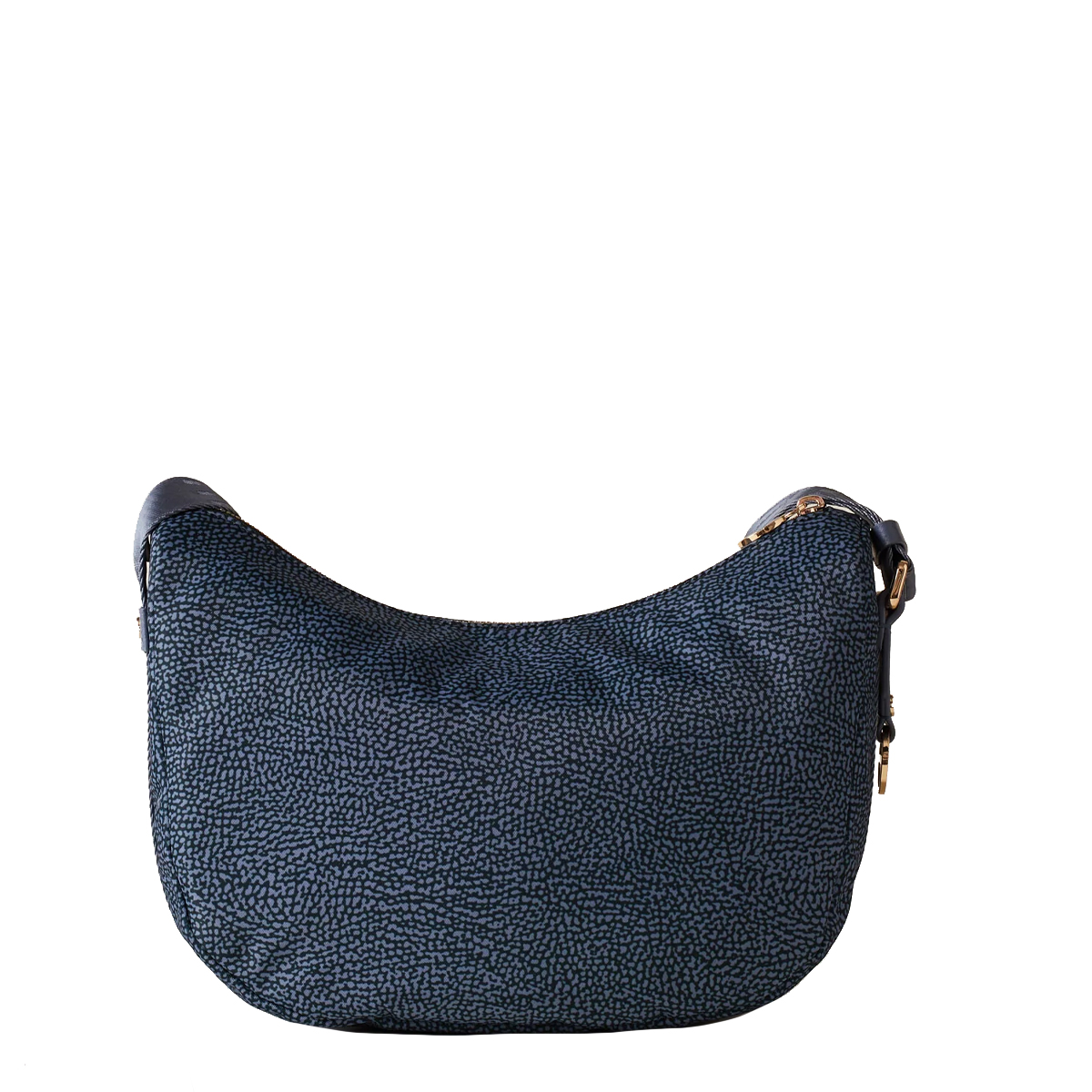 Borbonese Borsa Luna Bag Small con taschino in Nylon Riciclato Denim - 4 Borbonese Borsa Luna Bag Small con taschino in Nylon Riciclato Denim - 4