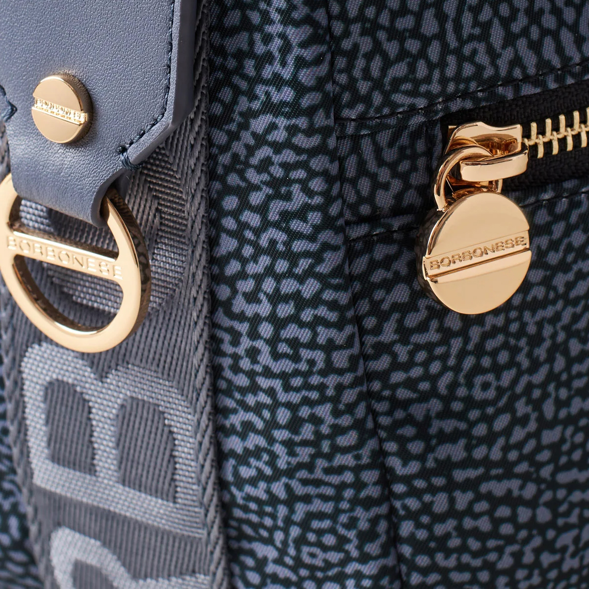 Borbonese Borsa Luna Bag Small con taschino in Nylon Riciclato Denim - 6 Borbonese Borsa Luna Bag Small con taschino in Nylon Riciclato Denim - 6
