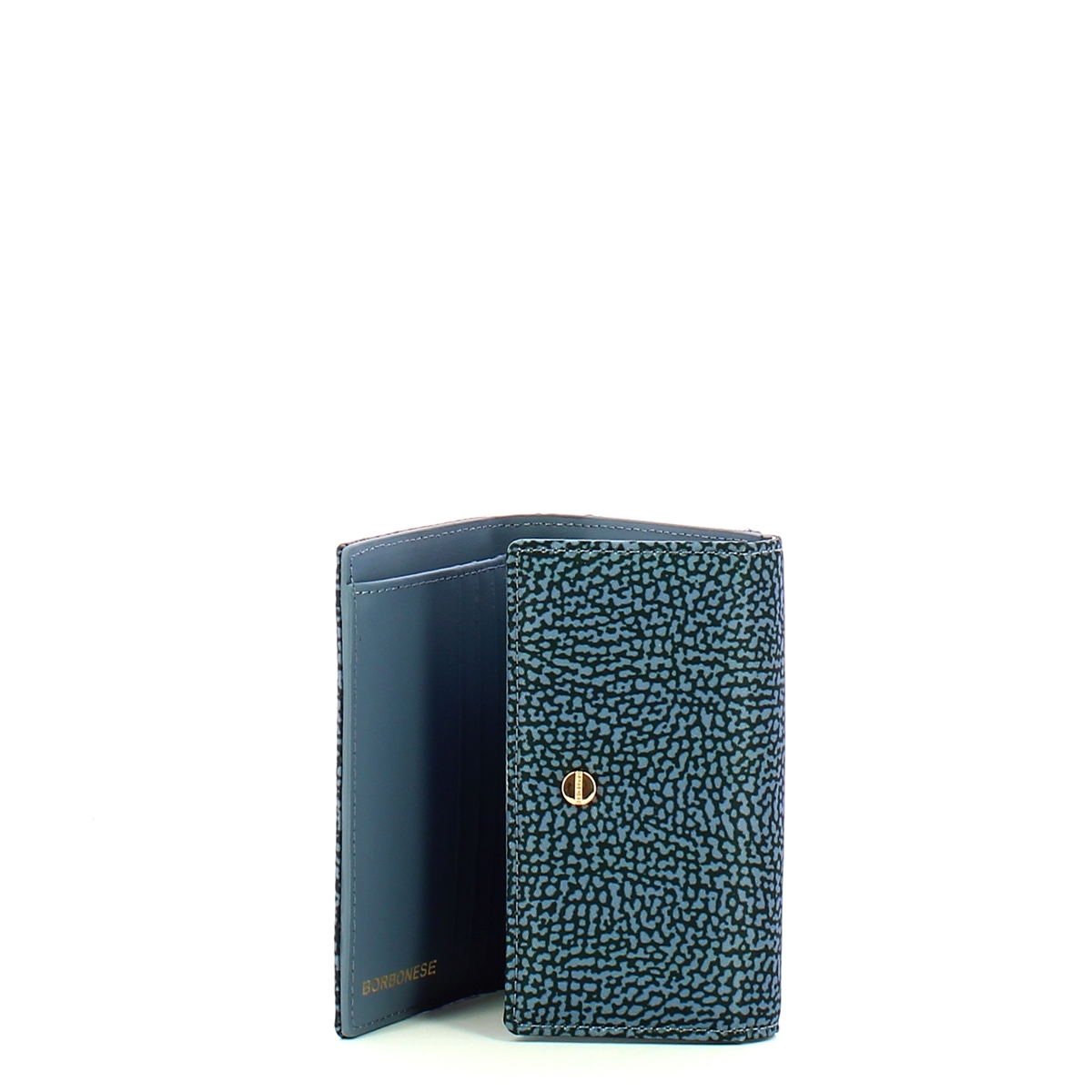Borbonese Denim Medium Wallet with RFID made of Recycled Nylon - 3 Borbonese Denim Medium Wallet with RFID made of Recycled Nylon - 3