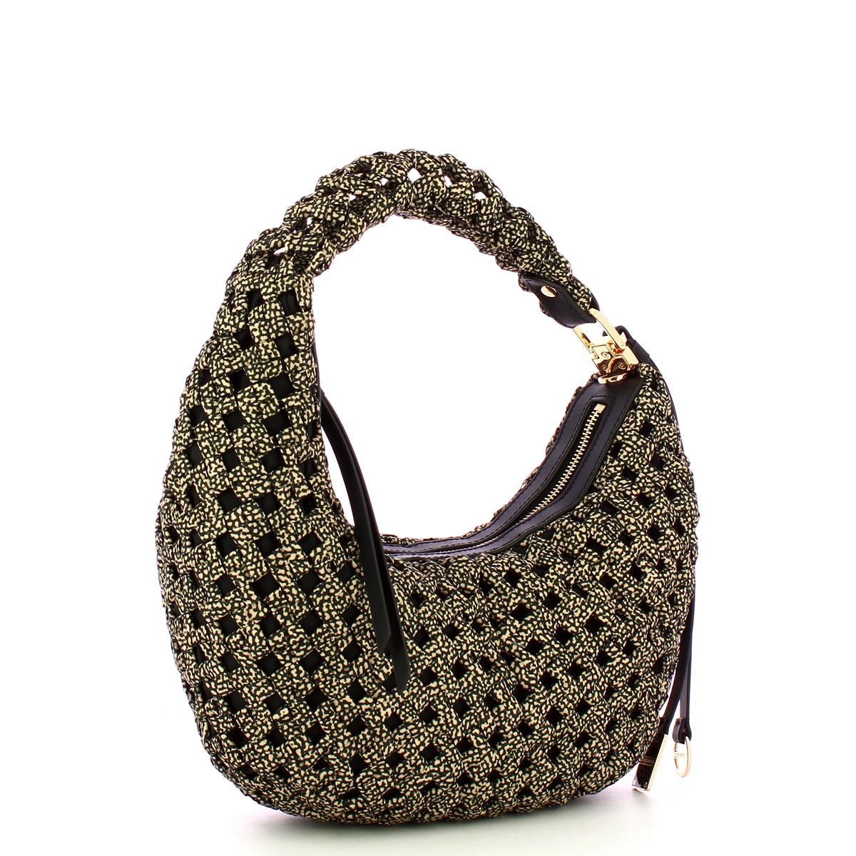 Borbonese Hobo La Nido Mini OP Naturale Nero - 2 Borbonese Hobo La Nido Mini OP Naturale Nero - 2