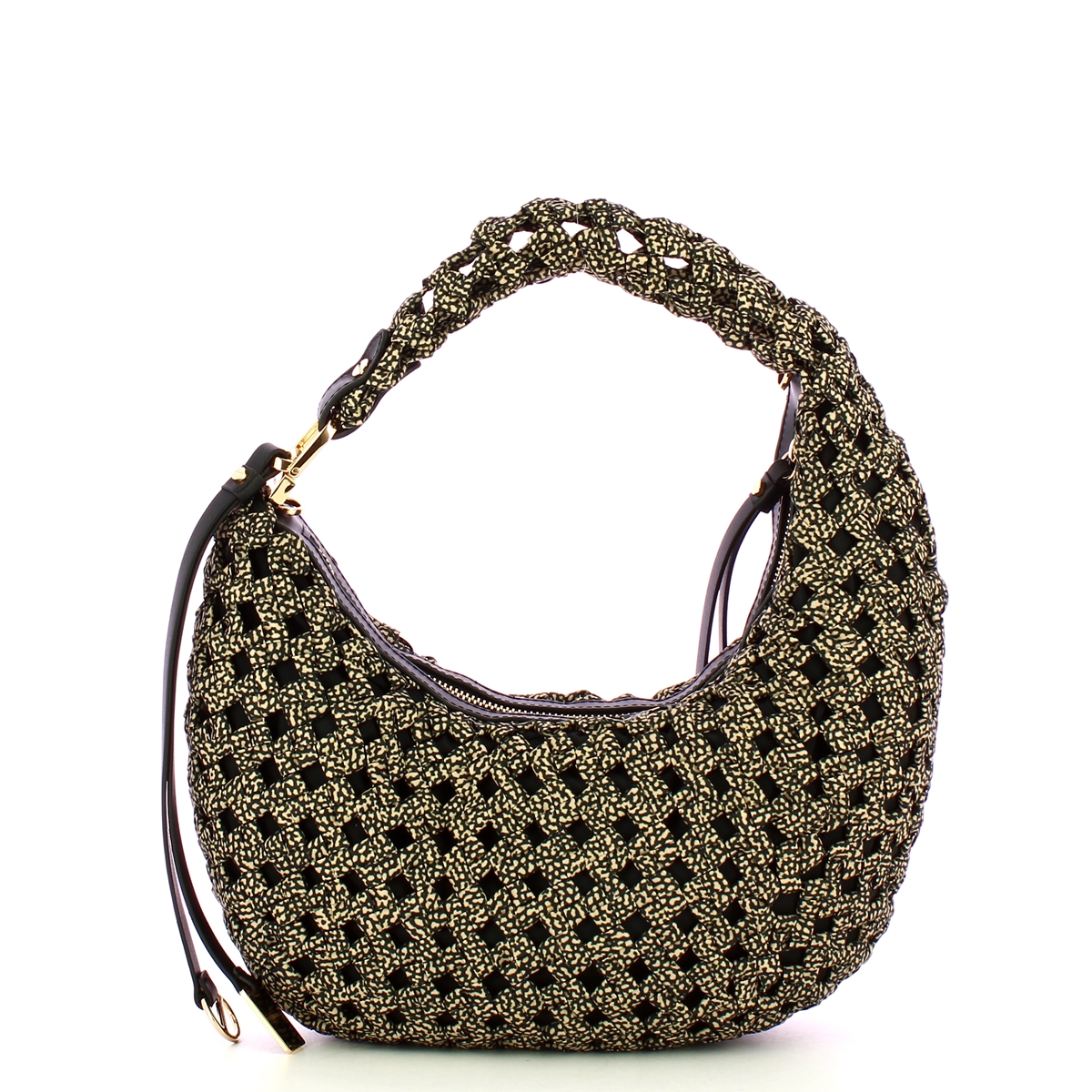 Borbonese Hobo La Nido Mini OP Naturale Nero - 3 Borbonese Hobo La Nido Mini OP Naturale Nero - 3
