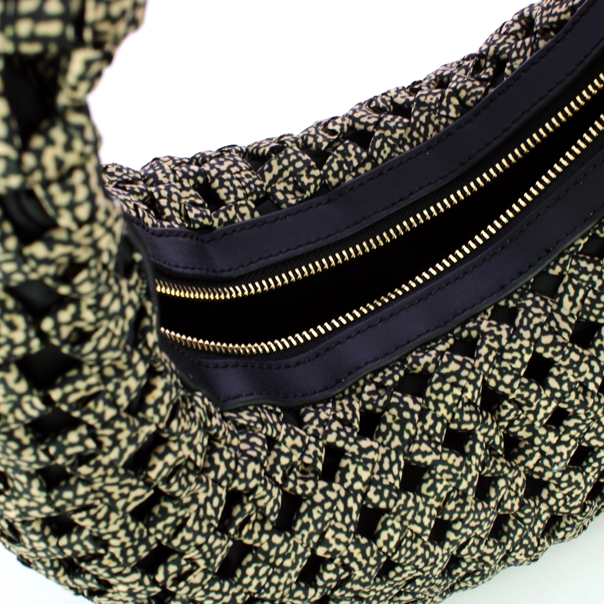 Borbonese Hobo La Nido Mini OP Naturale Nero - 4 Borbonese Hobo La Nido Mini OP Naturale Nero - 4