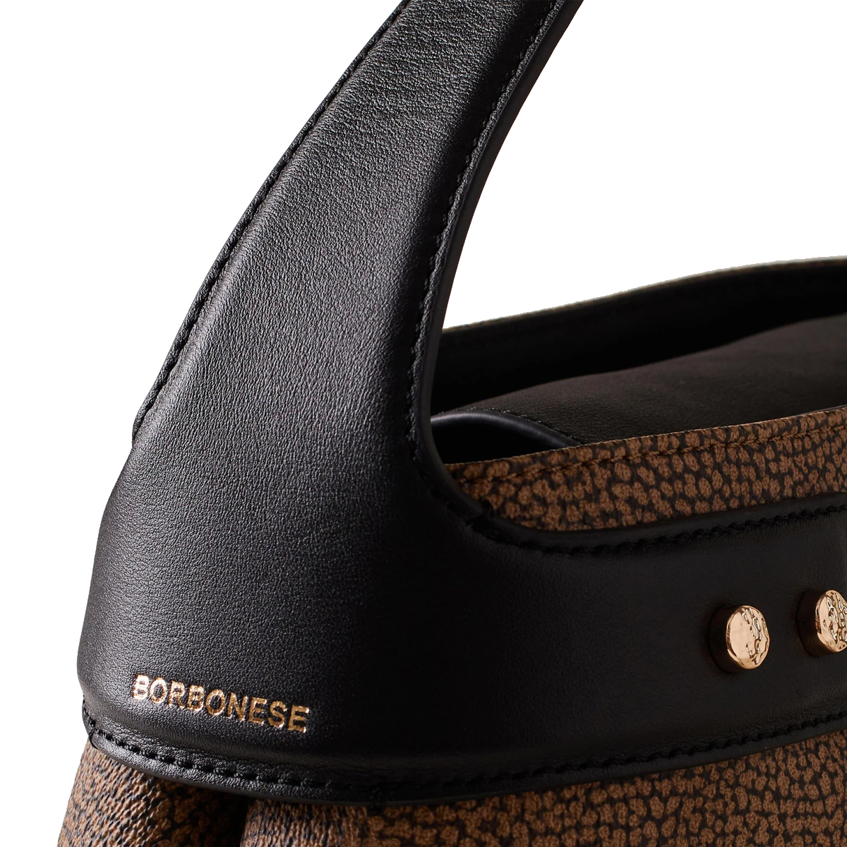 Borbonese Borsa a mano Armor Medium OP Naturale Nero - 5 Borbonese Borsa a mano Armor Medium OP Naturale Nero - 5