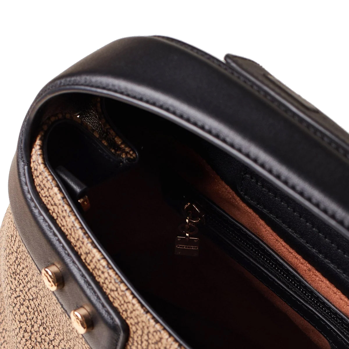 Borbonese Borsa a mano Armor Medium OP Naturale Nero - 6 Borbonese Borsa a mano Armor Medium OP Naturale Nero - 6