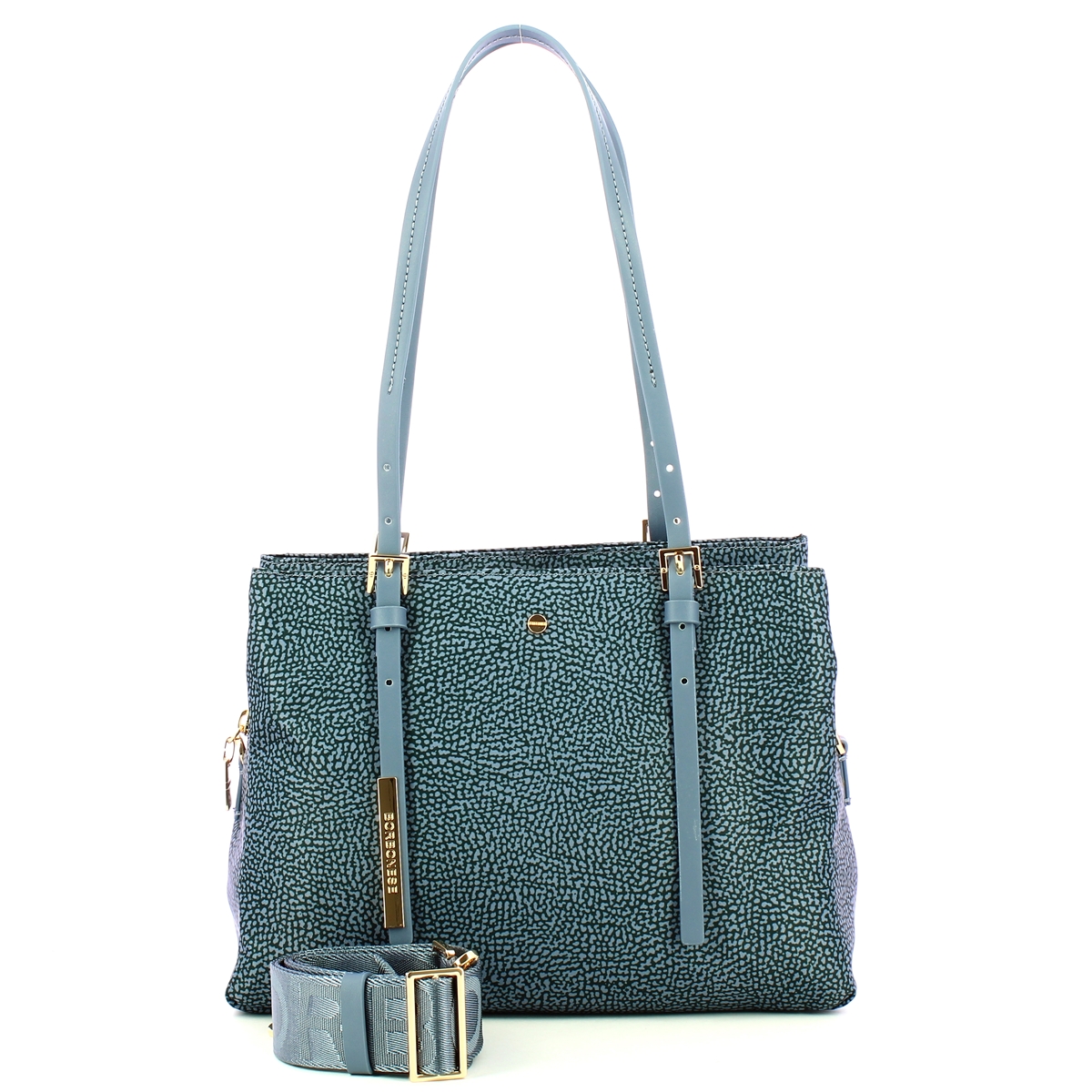 Borbonese Borsa a spalla Medium Denim - 4 Borbonese Borsa a spalla Medium Denim - 4