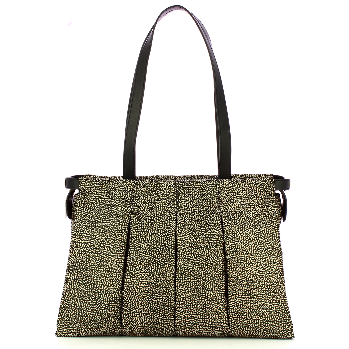 Borbonese Borsa shopping Medium OP Naturale Nero - 1 Borbonese Borsa shopping Medium OP Naturale Nero - 1
