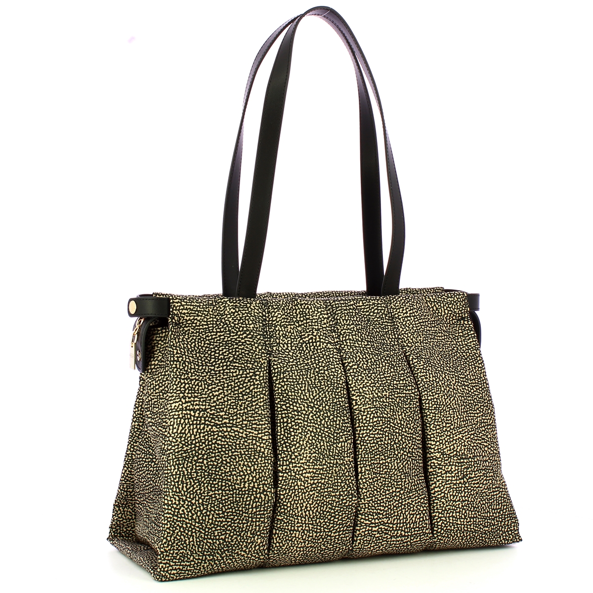 Borbonese Borsa shopping Medium OP Naturale Nero - 2 Borbonese Borsa shopping Medium OP Naturale Nero - 2