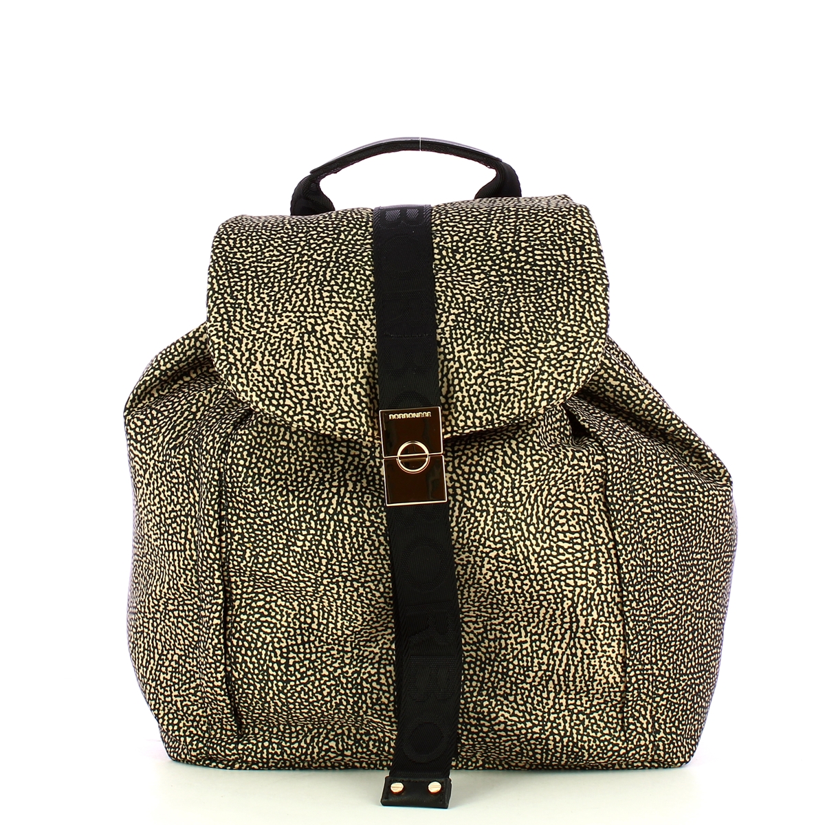 Borbonese Zaino Medium OP Naturale Nero - 1 Borbonese Zaino Medium OP Naturale Nero - 1