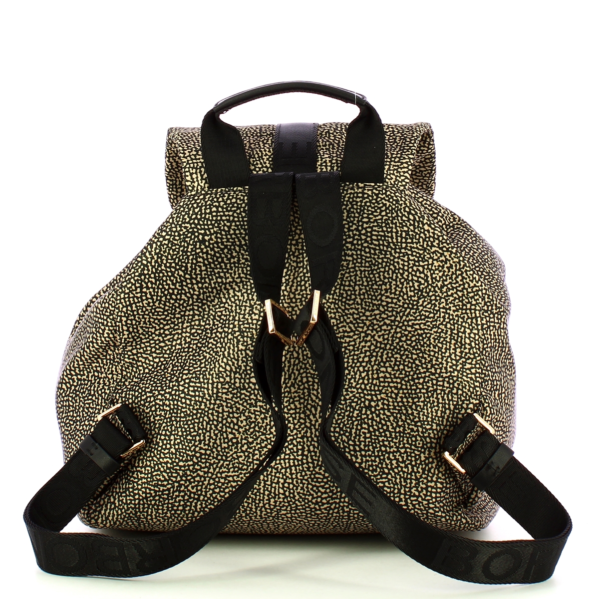 Borbonese Zaino Medium OP Naturale Nero - 3 Borbonese Zaino Medium OP Naturale Nero - 3