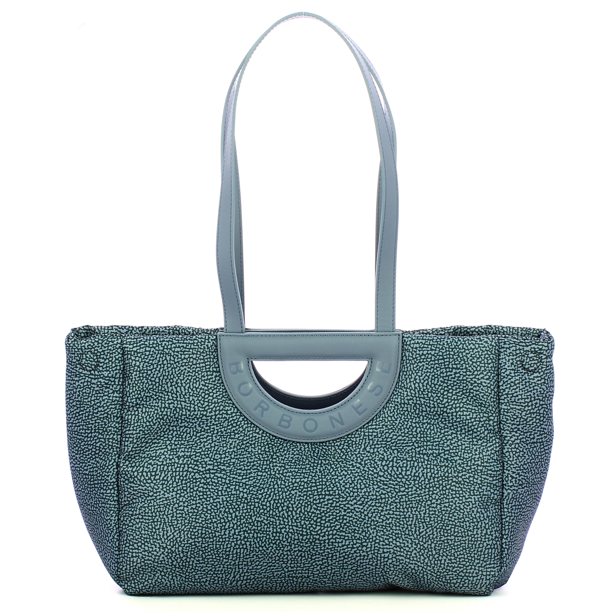 Borbonese Bouche Shopper Medium Denim - 1 Borbonese Bouche Shopper Medium Denim - 1