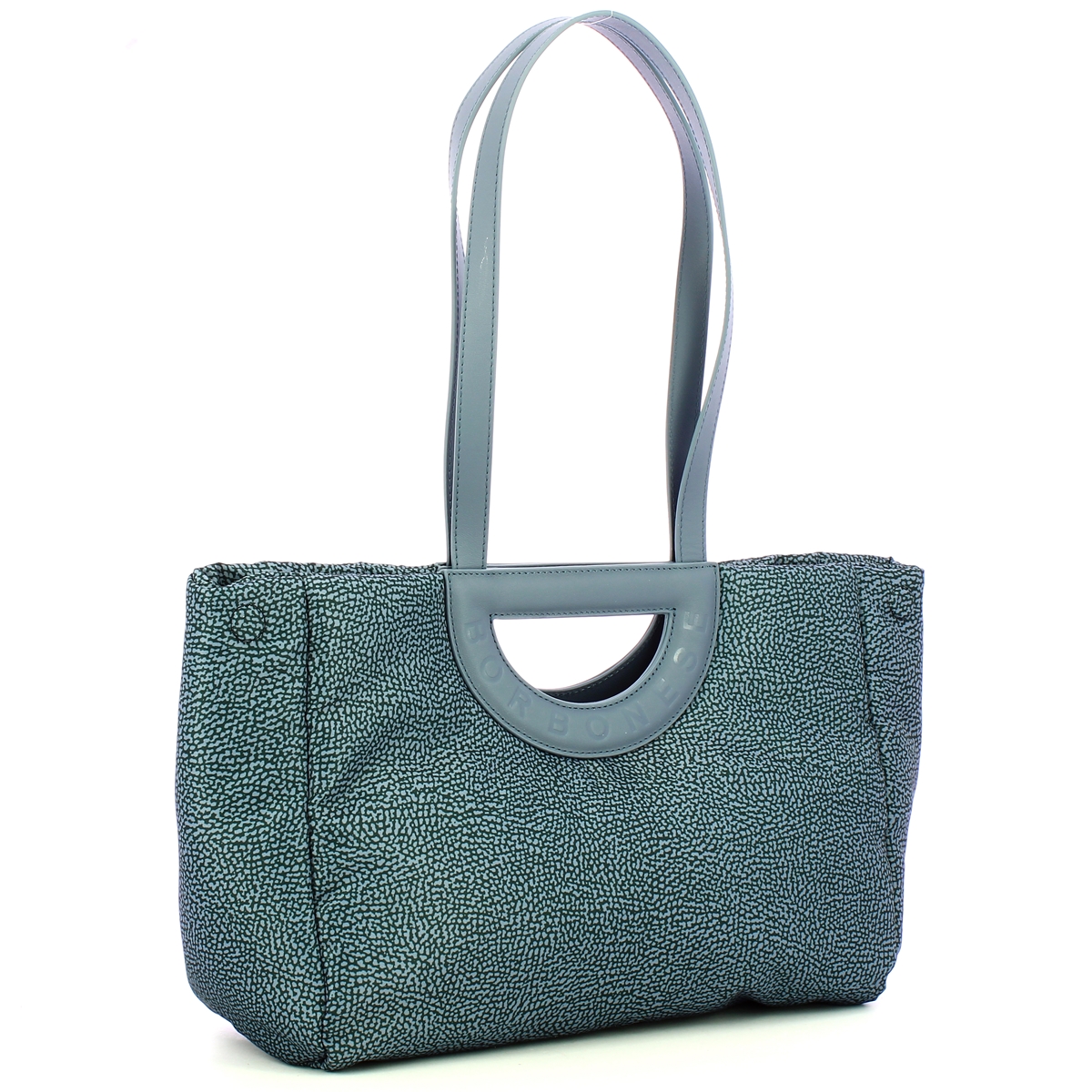 Borbonese Bouche Shopper Medium Denim - 2 Borbonese Bouche Shopper Medium Denim - 2