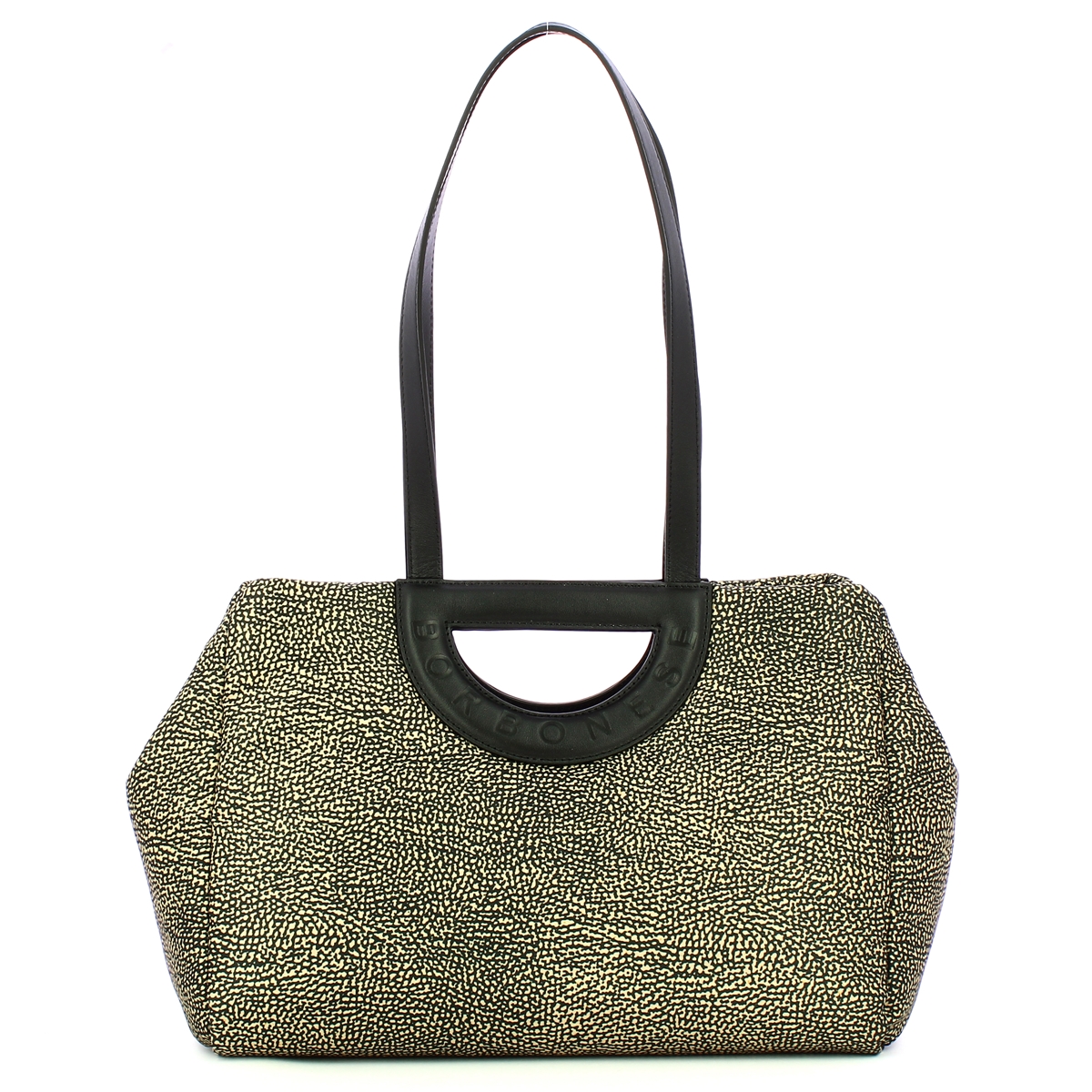 Borbonese Bouche Shopper Medium OP Naturale Nero - 3 Borbonese Bouche Shopper Medium OP Naturale Nero - 3