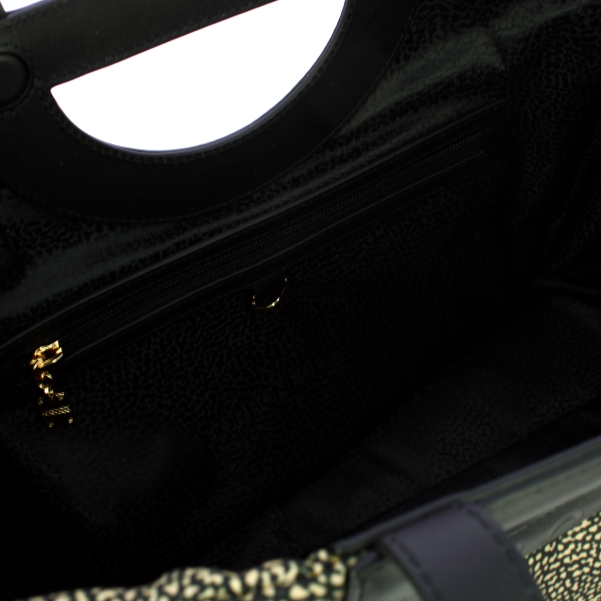 Borbonese Bouche Shopper Medium OP Naturale Nero - 4 Borbonese Bouche Shopper Medium OP Naturale Nero - 4