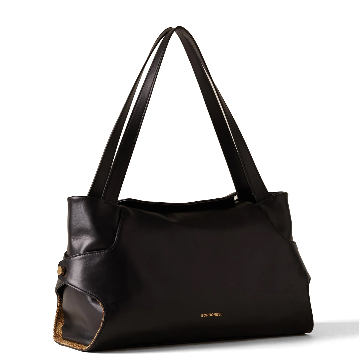 Borbonese Borsa a spalla Medium Coupè Nero - 2 Borbonese Borsa a spalla Medium Coupè Nero - 2