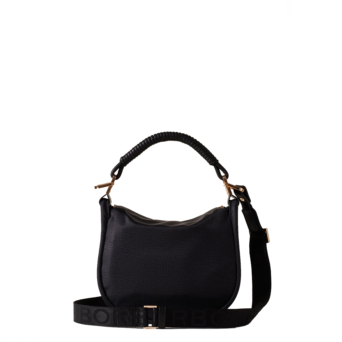 Borbonese Hobo Horseback Small Dark Black - 4 Borbonese Hobo Horseback Small Dark Black - 4