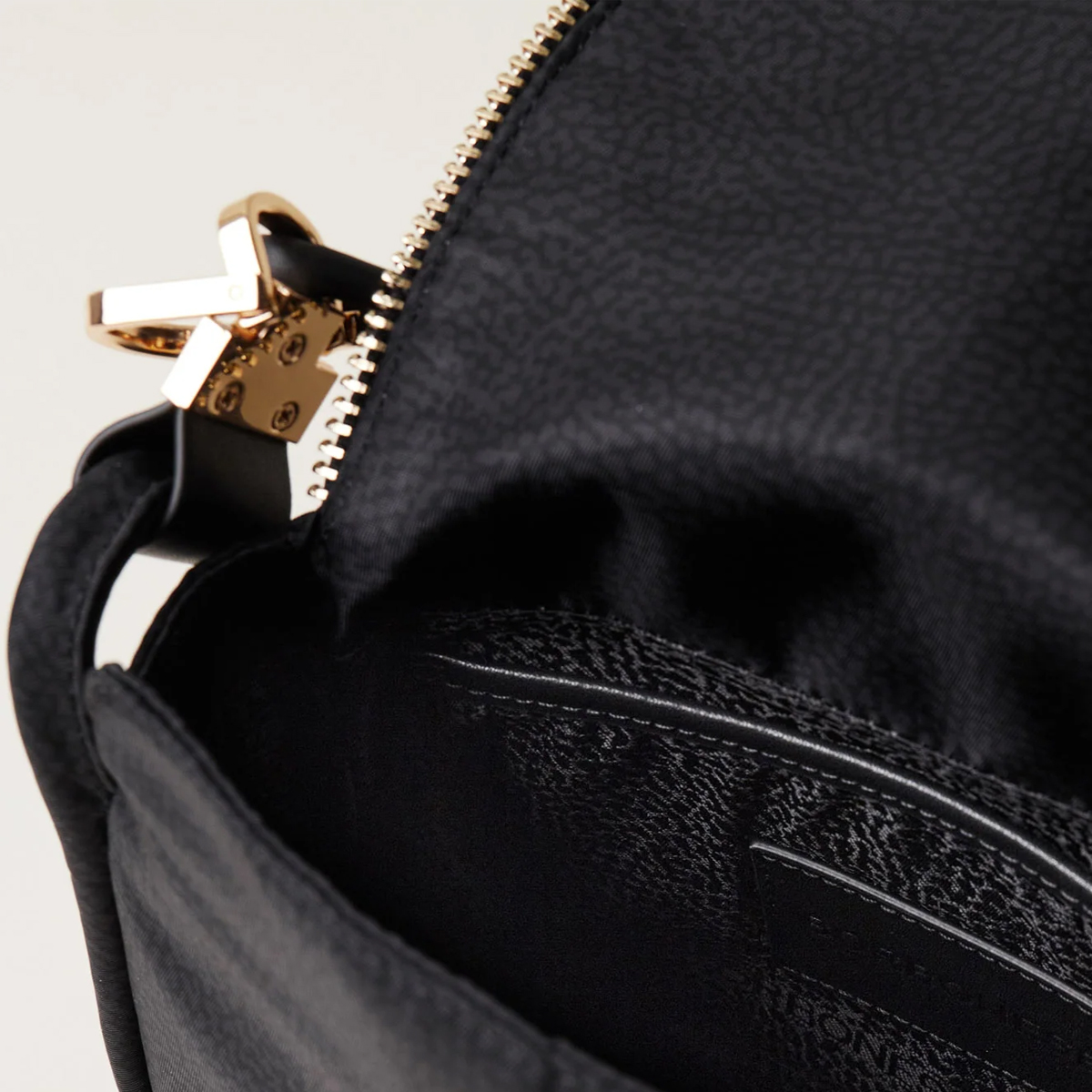Borbonese Hobo Horseback Small Dark Black - 5 Borbonese Hobo Horseback Small Dark Black - 5