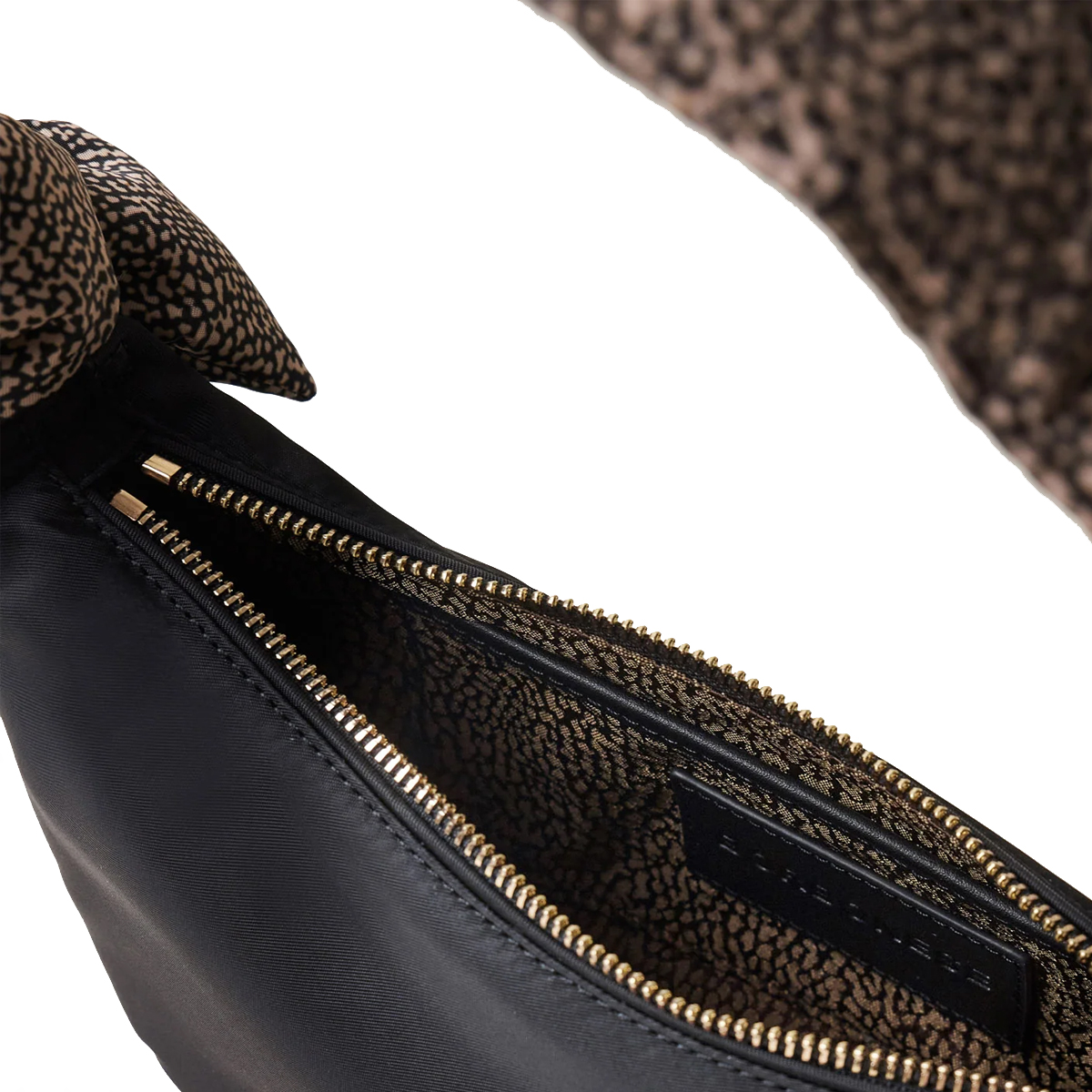 Borbonese Hobo Mini Nero OP Naturale - 5 Borbonese Hobo Mini Nero OP Naturale - 5