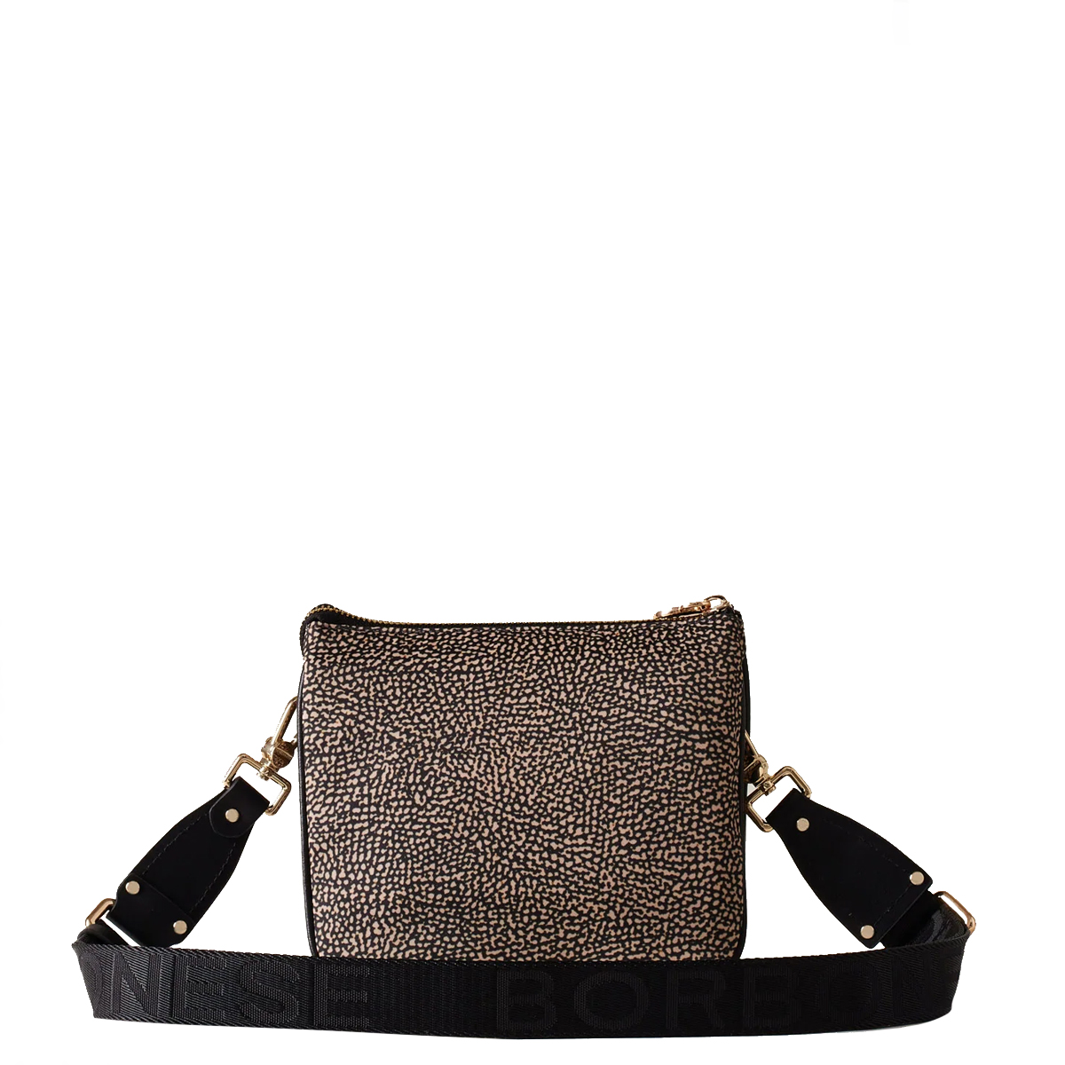 Borbonese Mini Borsa a tracolla in Nylon Riciclato OP Naturale Nero - 3 Borbonese Mini Borsa a tracolla in Nylon Riciclato OP Naturale Nero - 3