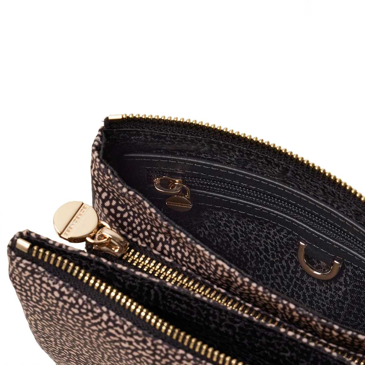 Borbonese Mini Borsa a tracolla in Nylon Riciclato OP Naturale Nero - 4 Borbonese Mini Borsa a tracolla in Nylon Riciclato OP Naturale Nero - 4