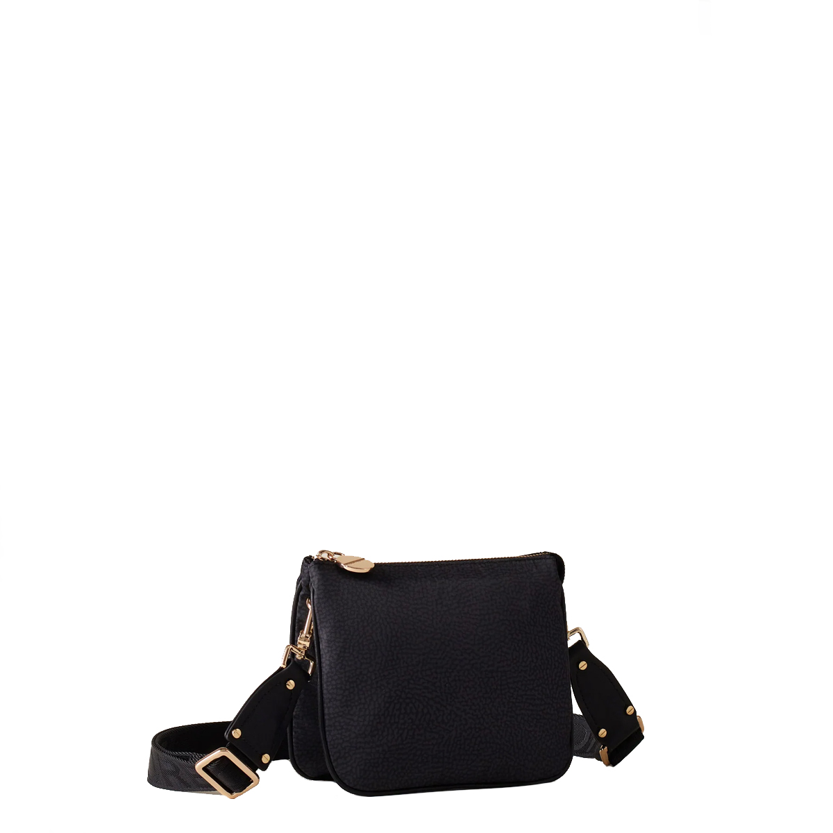Borbonese Mini Borsa a tracolla in Nylon Riciclato Dark Black - 3 Borbonese Mini Borsa a tracolla in Nylon Riciclato Dark Black - 3