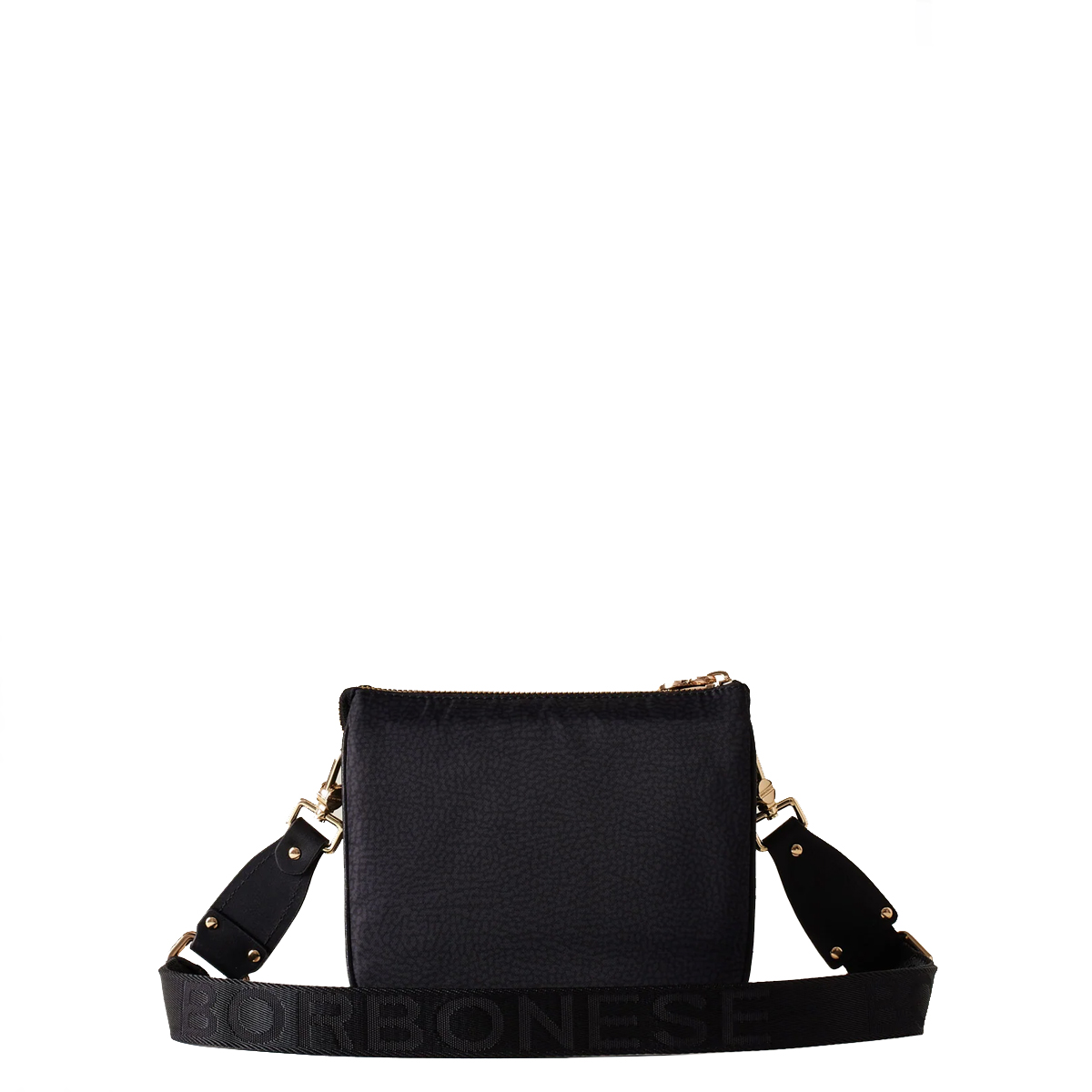 Borbonese Mini Borsa a tracolla in Nylon Riciclato Dark Black - 4 Borbonese Mini Borsa a tracolla in Nylon Riciclato Dark Black - 4