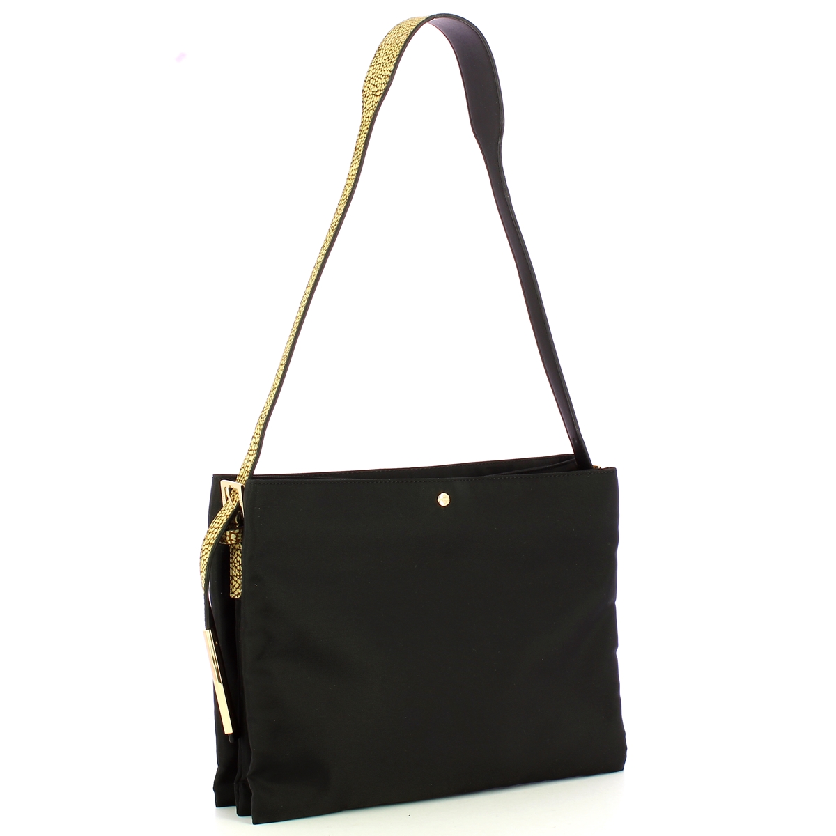 Borbonese Borsa a spalla Hobo S Nero OP Naturale - 2 Borbonese Borsa a spalla Hobo S Nero OP Naturale - 2