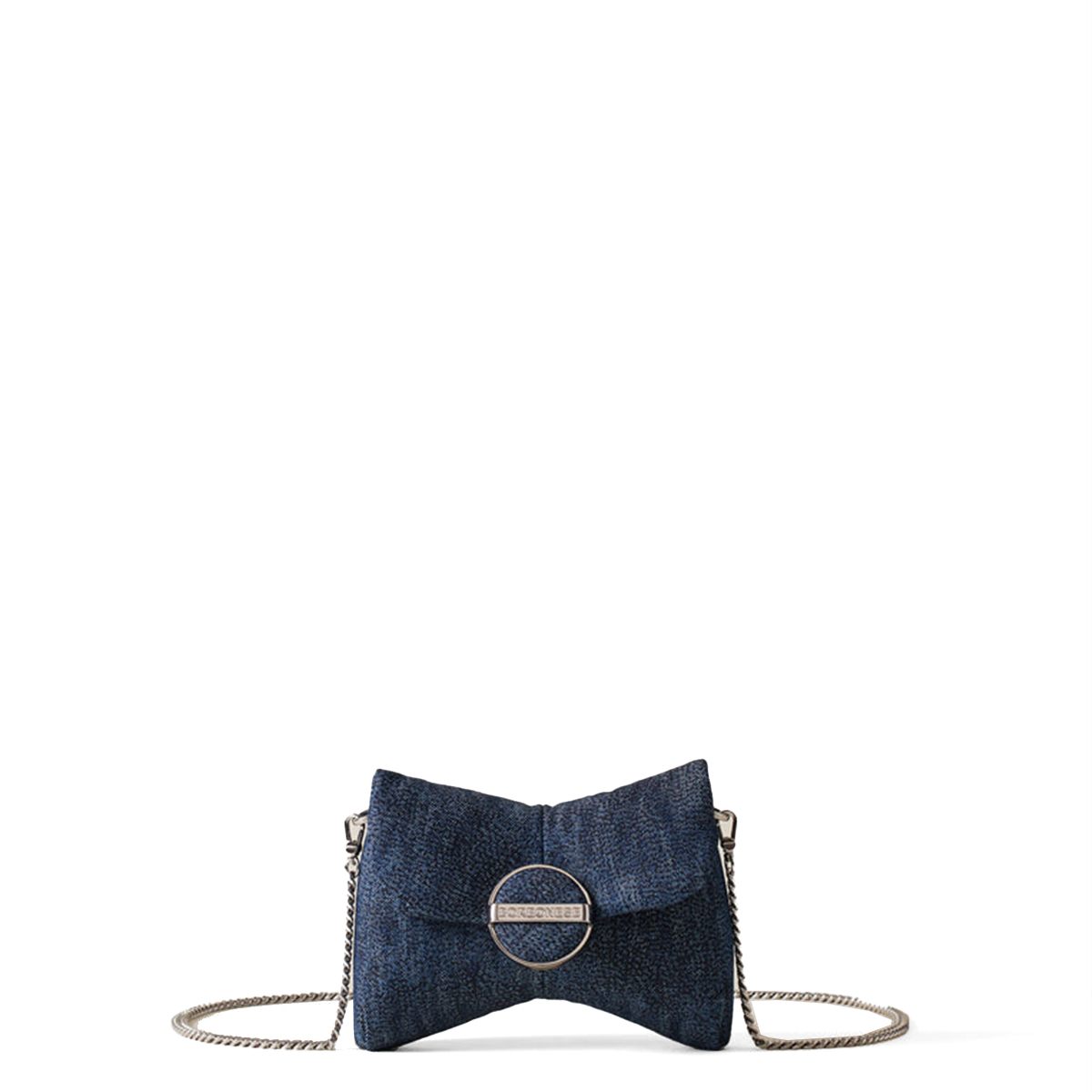 Borbonese Mini Borsa a tracolla Denim Legacy Blu - 1 Borbonese Mini Borsa a tracolla Denim Legacy Blu - 1
