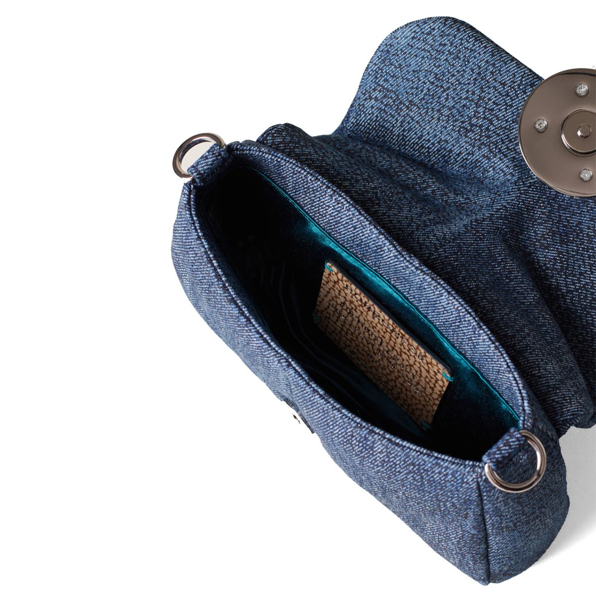 Borbonese Mini Borsa a tracolla Denim Legacy Blu - 5 Borbonese Mini Borsa a tracolla Denim Legacy Blu - 5