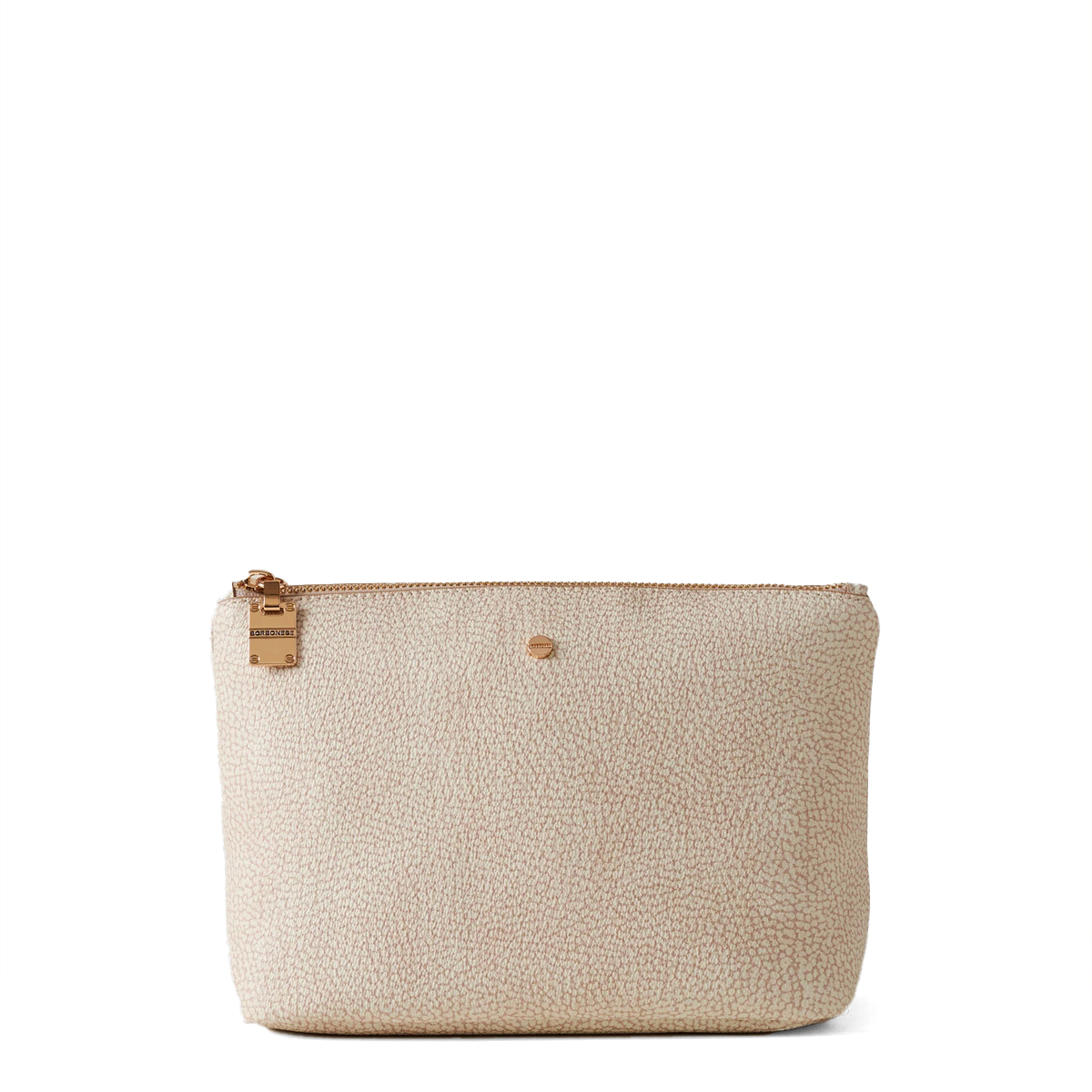 Borbonese Beauty Case Large in tela rivestita Sabbia - 1
