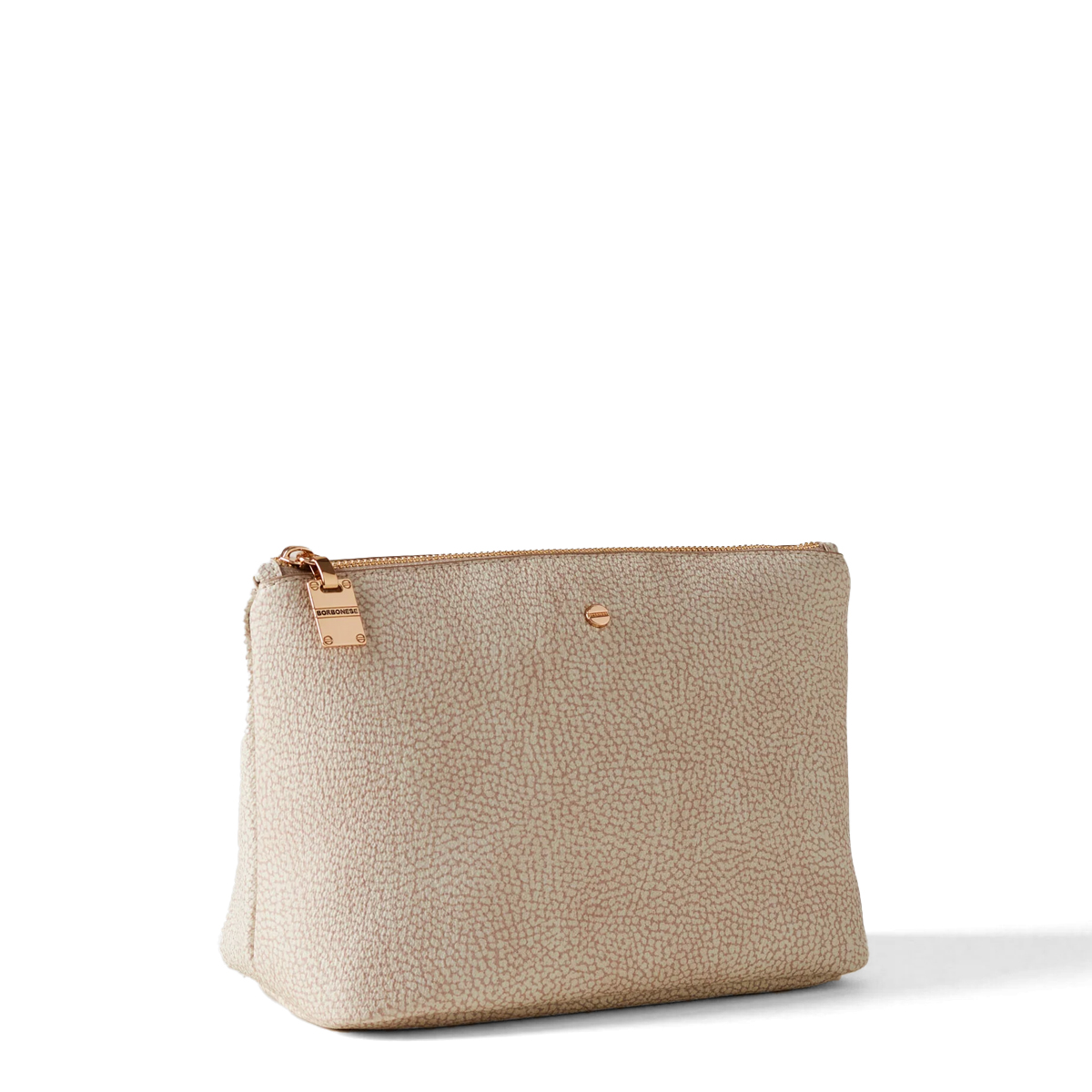 Borbonese Beauty Case Large in tela rivestita Sabbia - 2