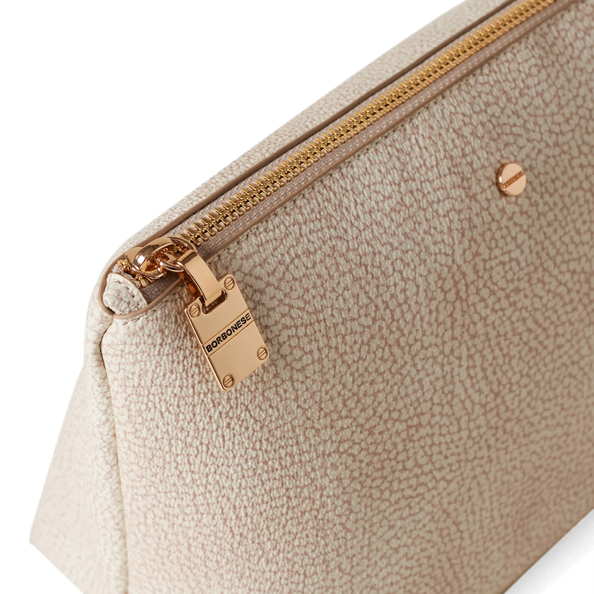 Borbonese Beauty Case Large in tela rivestita Sabbia - 4