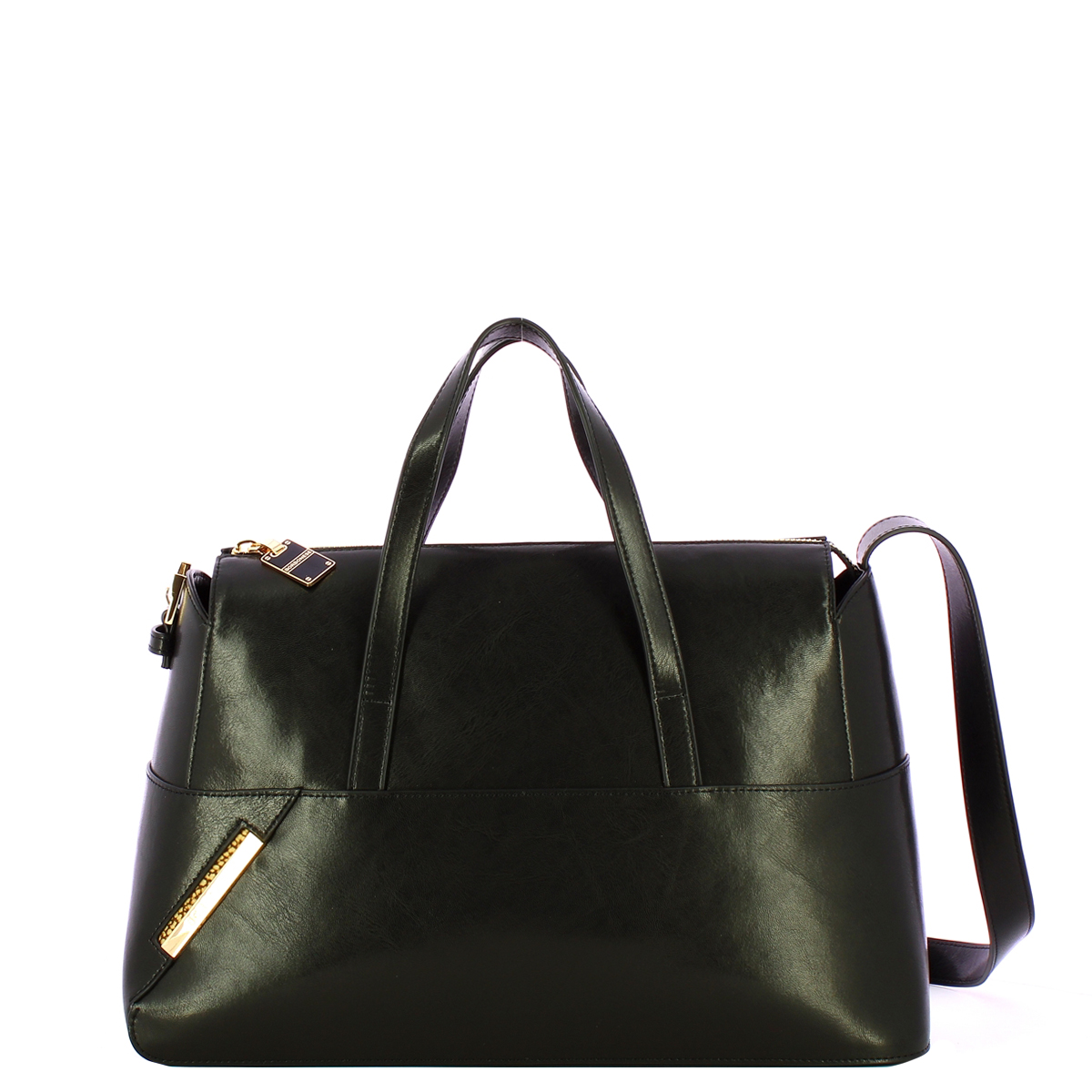 Borbonese Bauletto Large in pelle Nero - 1