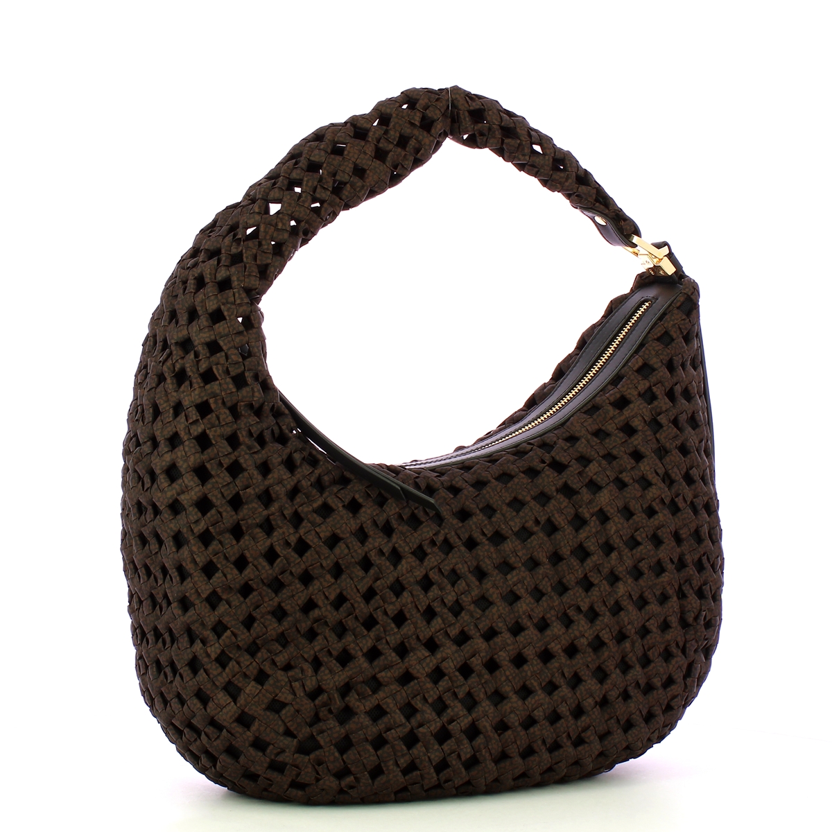 Borbonese Hobo Bag La Nido Medium Testa Moro Nero - 2