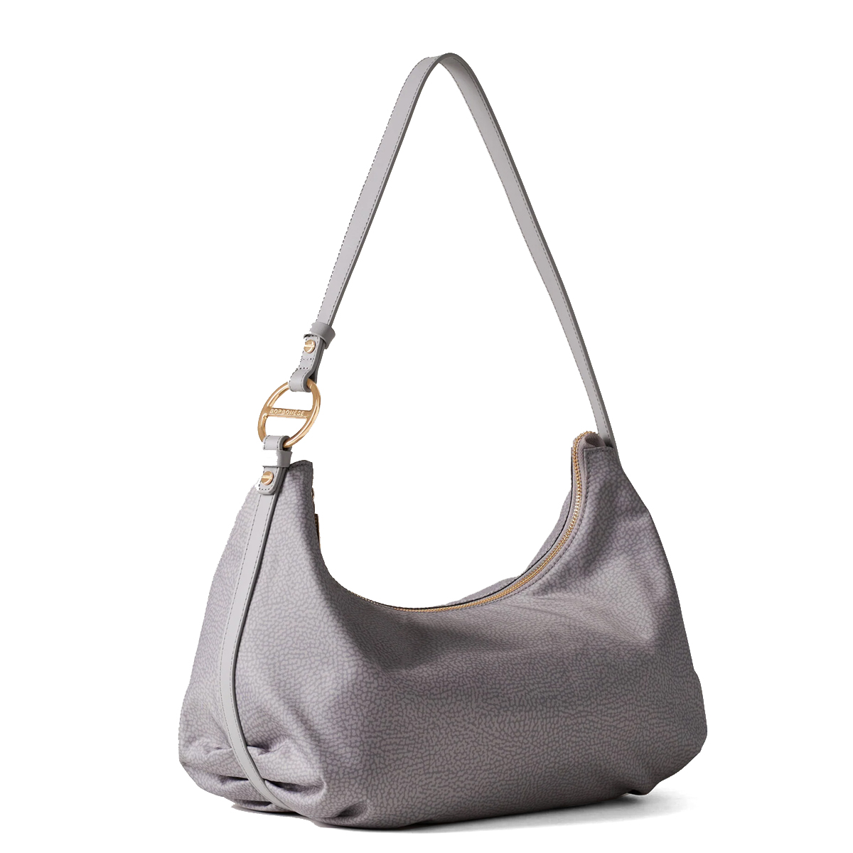 Borbonese Hobo Bag Bond Medium Cloud - 2