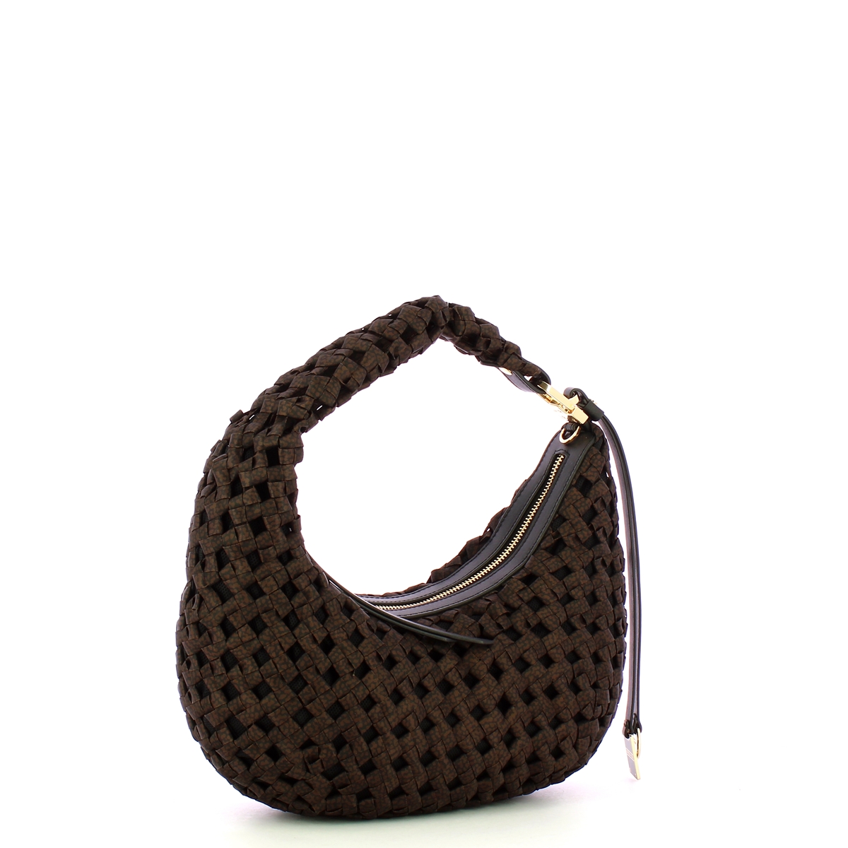Borbonese Mini Hobo Bag La Nido Testa Moro Nero - 2